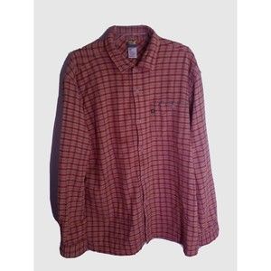 The North Face Vintage Men’s Checked Flannel Long Sleeve Short Outdoor Size XL